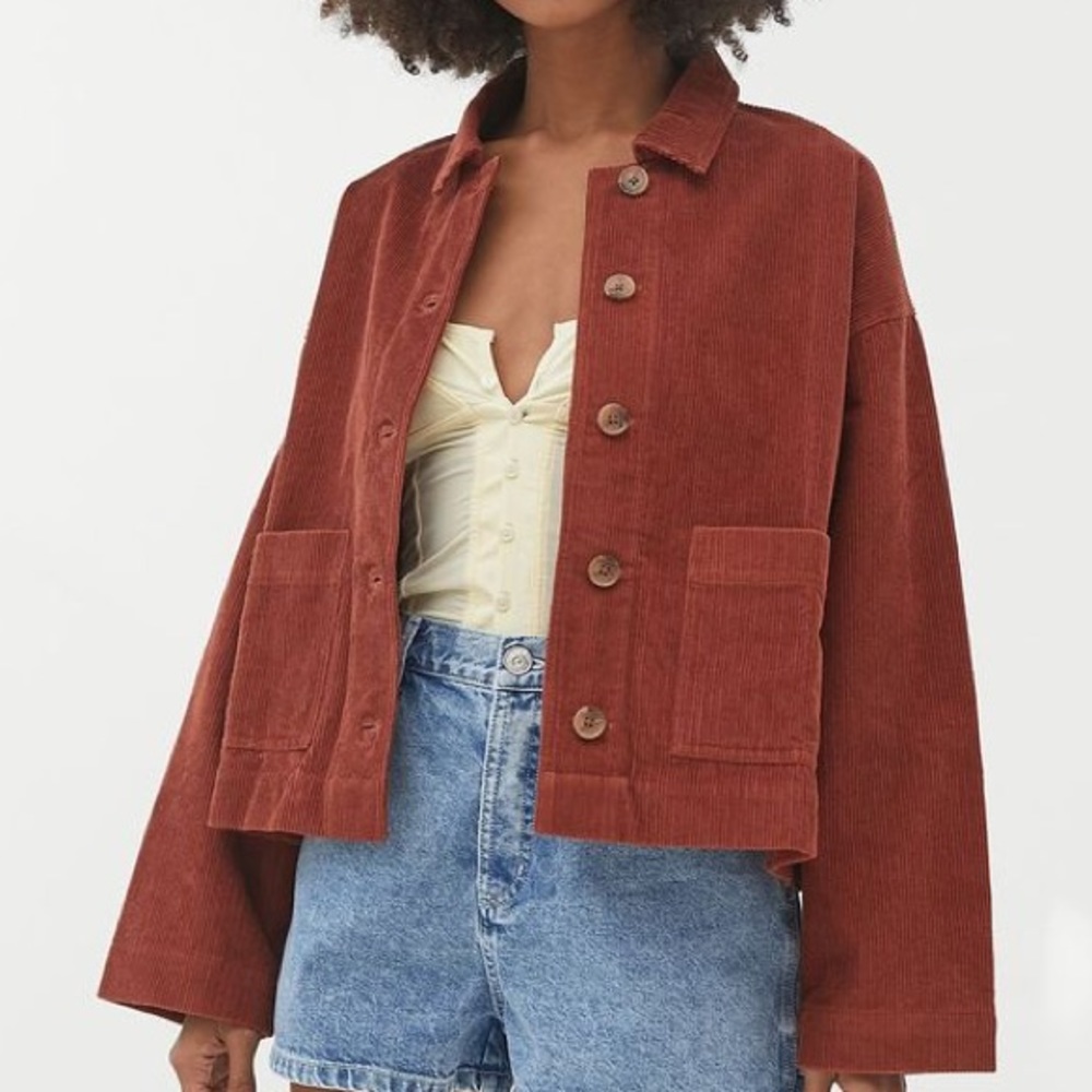 BDG Kent Burgundy Corduroy Shirt Jacket